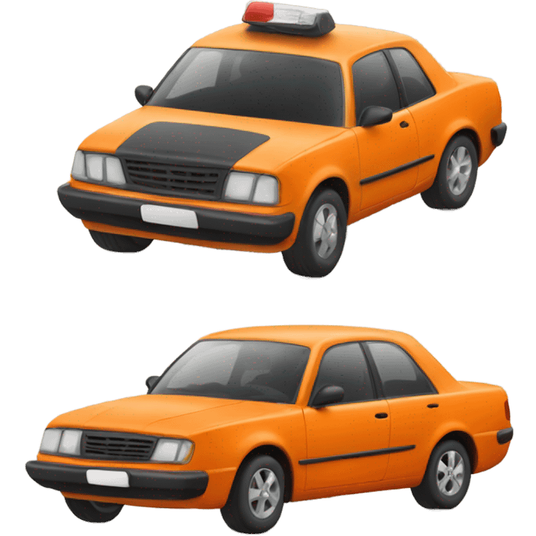 Driving orange car emoji