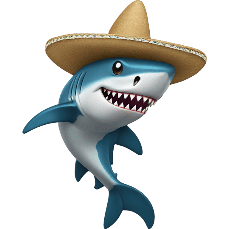 shark with sombrero emoji