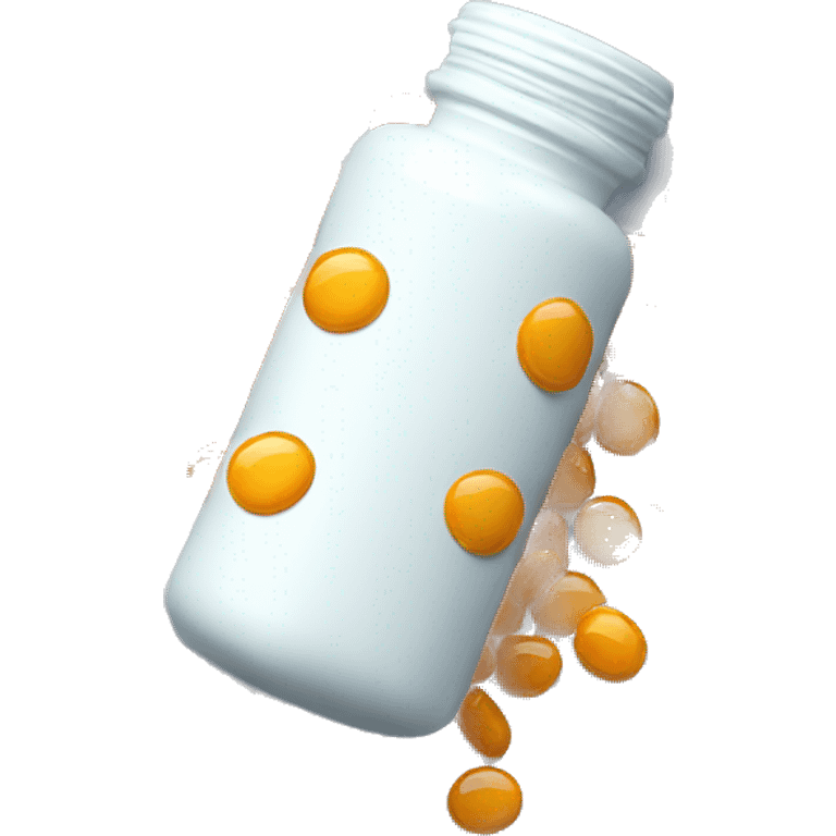 spilled pill bottle emoji