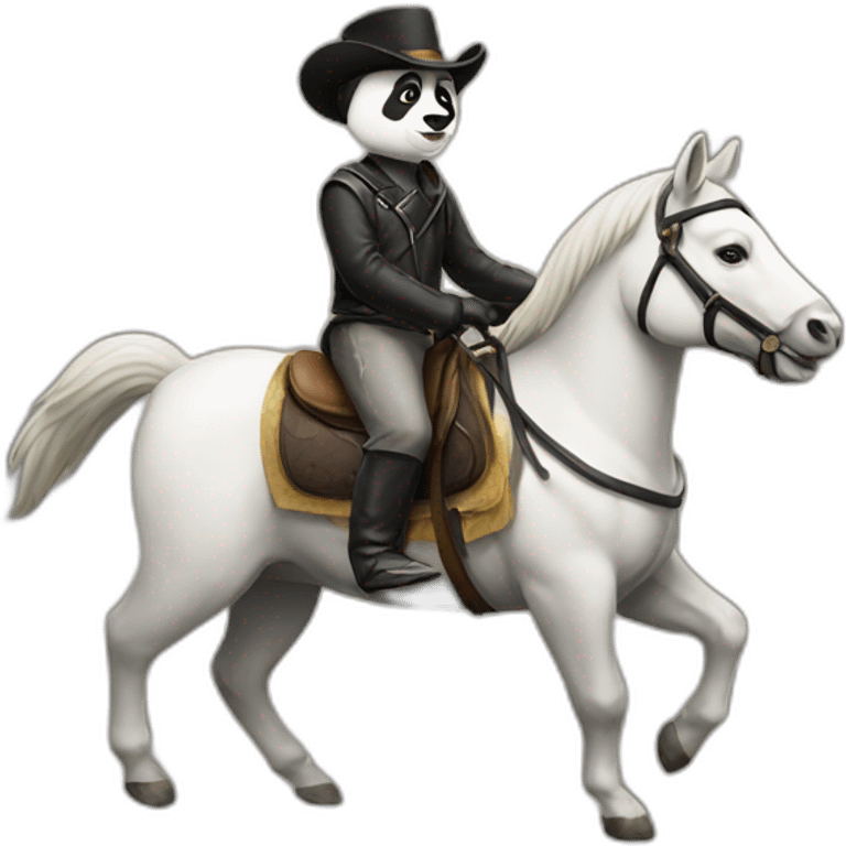 Panda riding a horse emoji