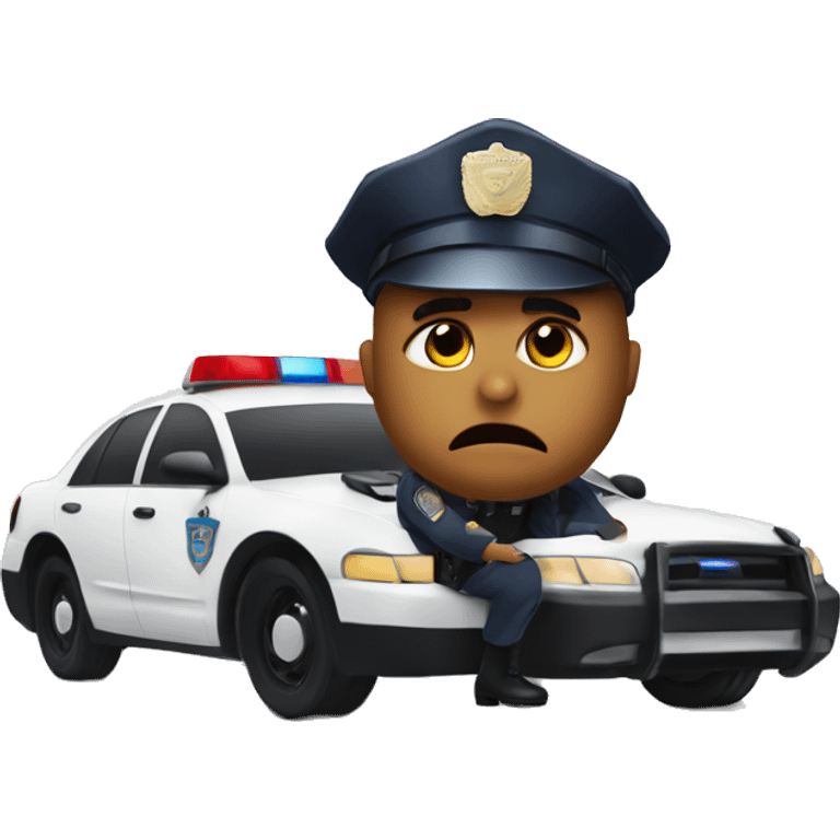 Cop visibly frustrated at vehicle  emoji