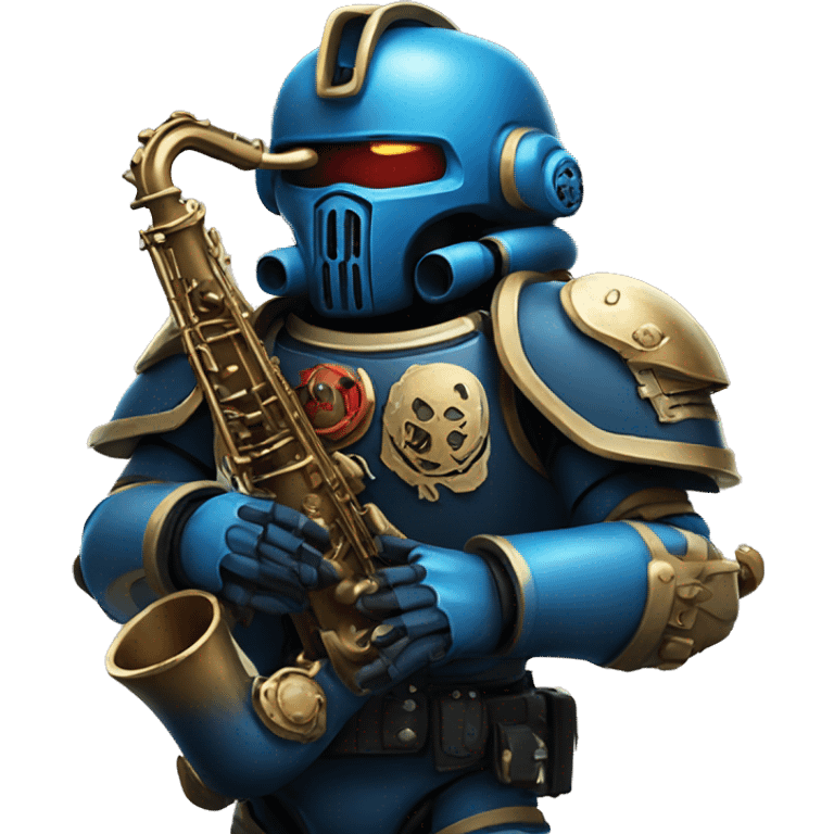 Space Marine with sax emoji