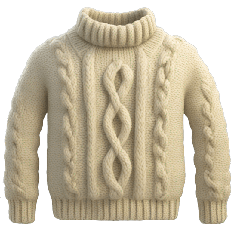 cozy sweater with cable-knit detail emoji