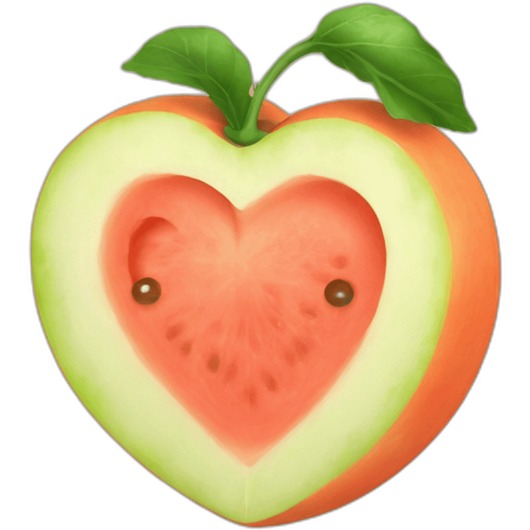 a melon heart emoji