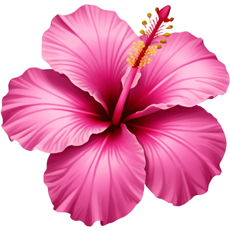 Pink hibiscus flower emoji