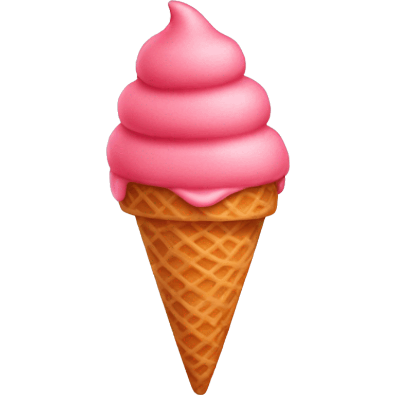 Strawberry ice cream cone  emoji