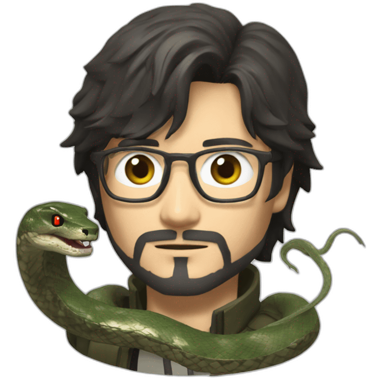 Hideo Kojima with Snake metal gear emoji