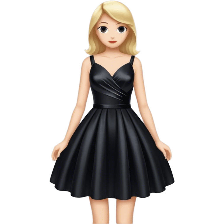 Dress black satin (only dress) emoji