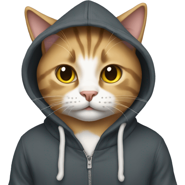 cat wearing a hoodie  emoji