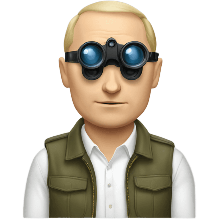 Putin with binoculars emoji