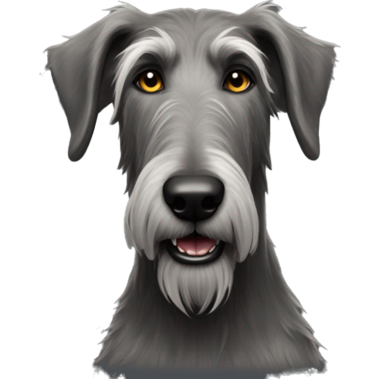 Dark grey Irish wolfhound emoji