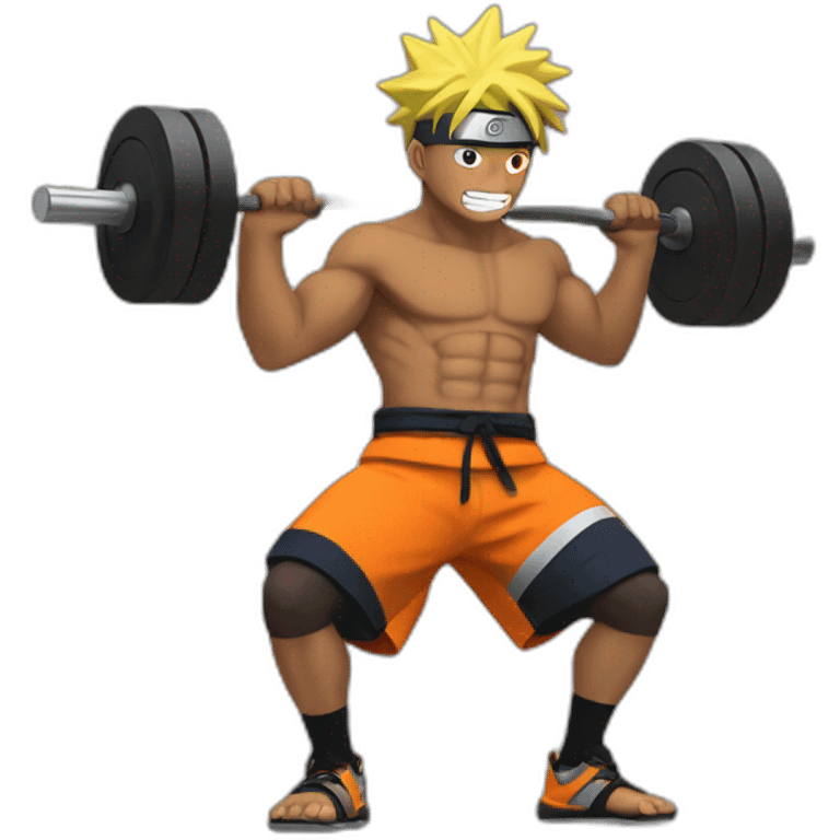 naruto lifting weights emoji