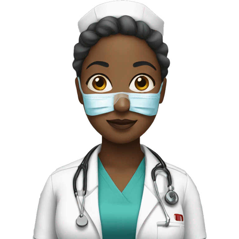 a black woman professional nurse emoji