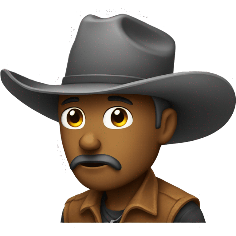 sad cowboy emoji