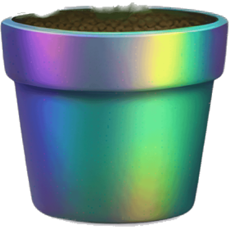 Plant in iridescent pot emoji