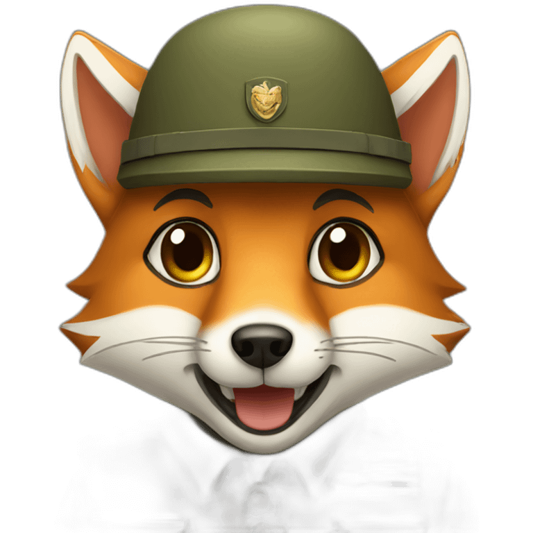 Military Fox emoji