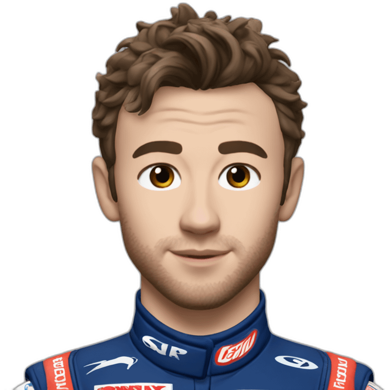 Ultra realistic pierre gasly playing in alpine emoji