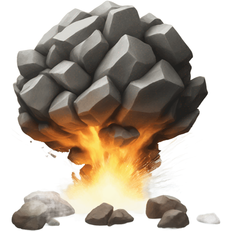 Exploding rock emoji