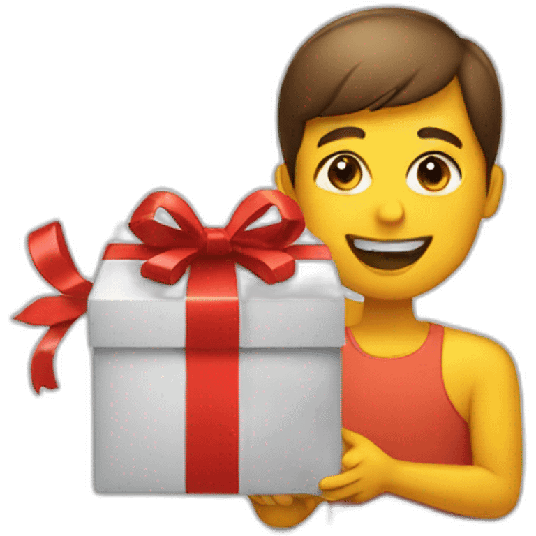 giving a gift emoji