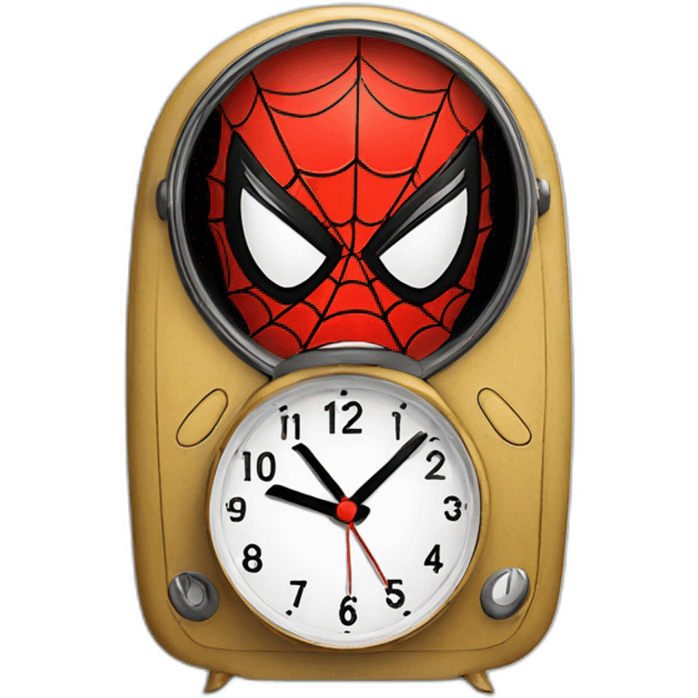 Funny spiderman modern alarm clock emoji