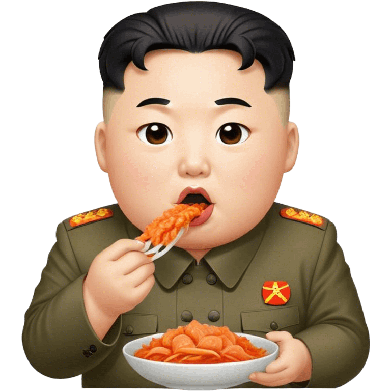 Kim Jong Un eating Kimchi emoji