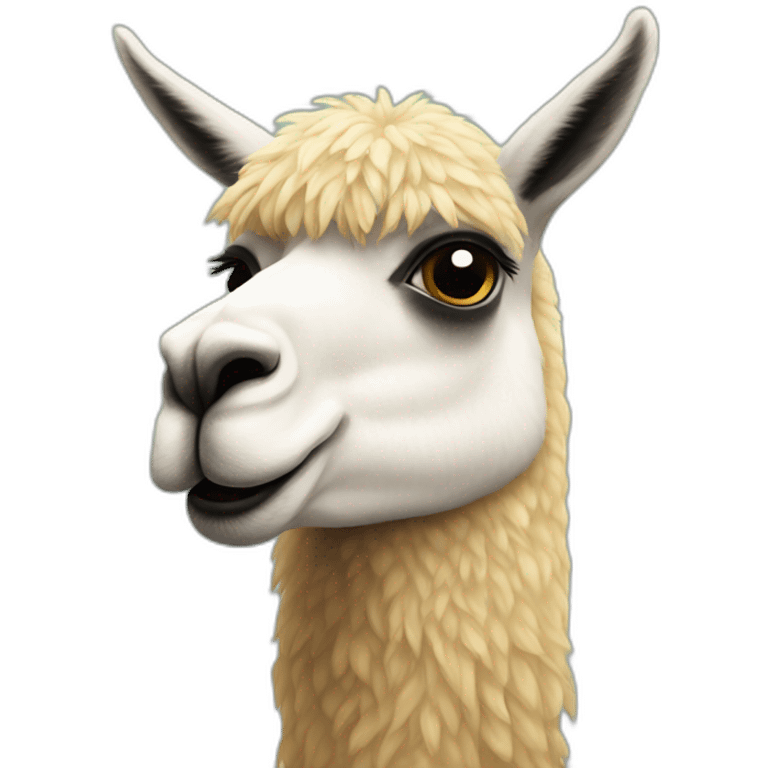 Framed portrait of LLAMA emoji