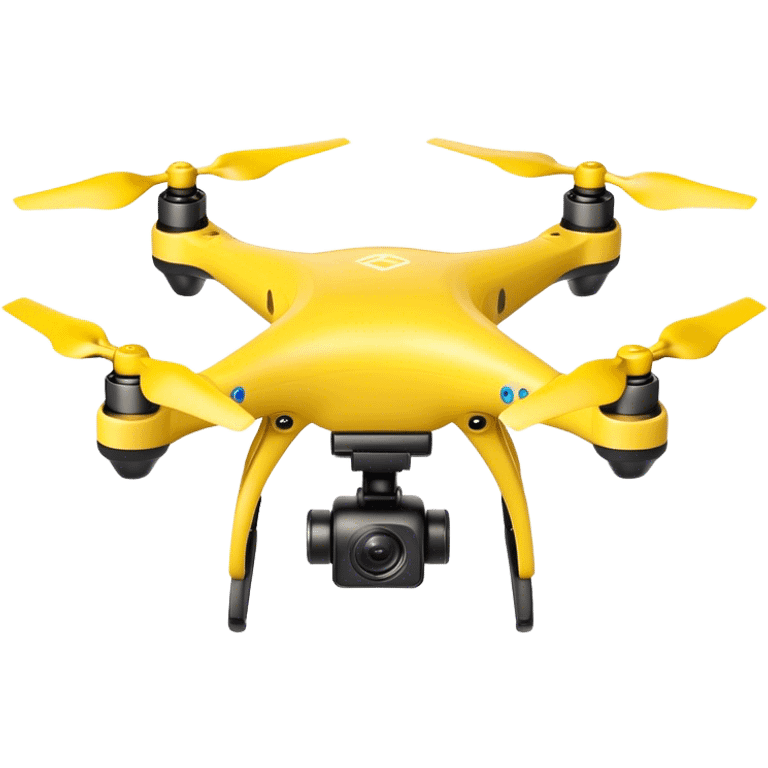 yellow drone with camera emoji