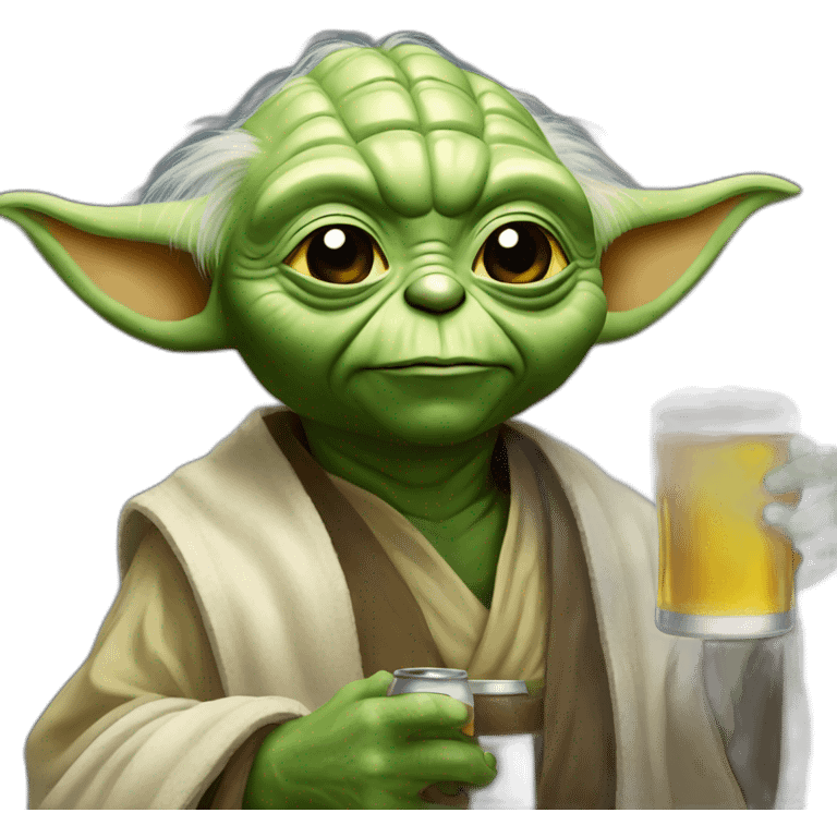 Yoda with beer  emoji