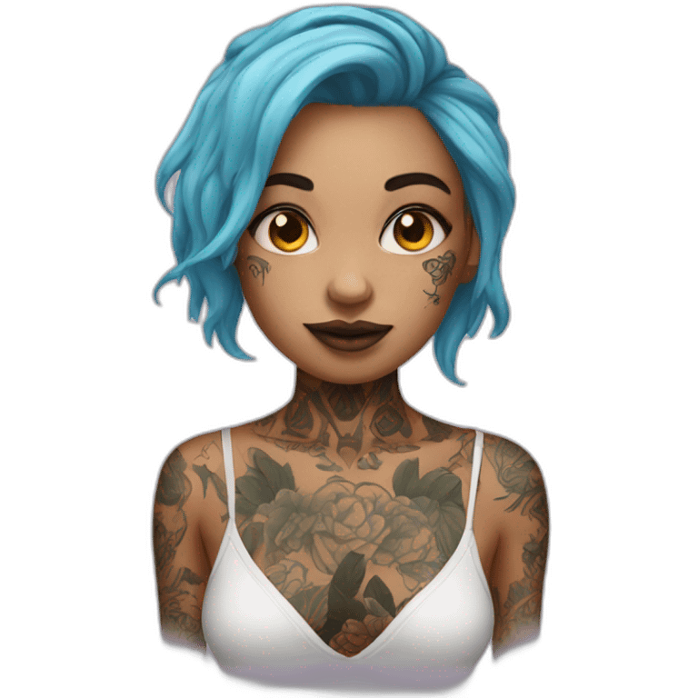 Tattooed girl emoji