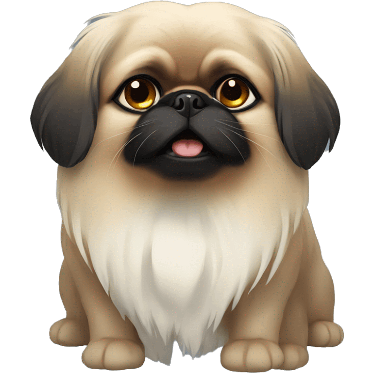 Black Pekingese emoji