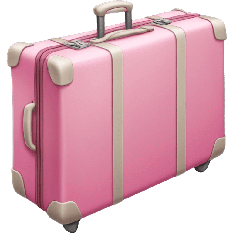 Regular pink suitcase large  emoji