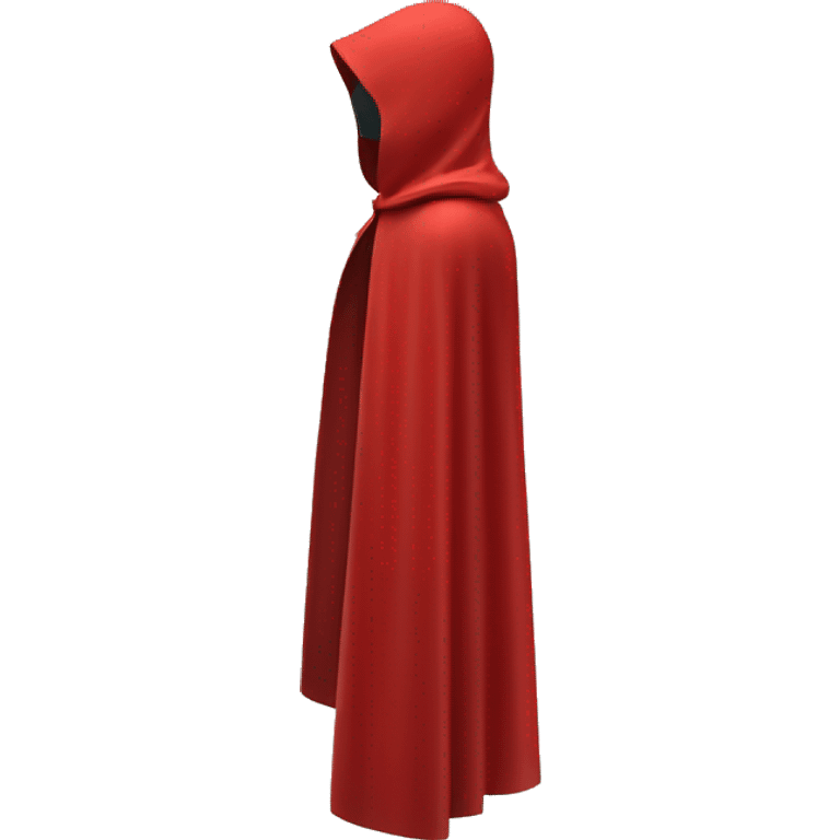 faceless mannequin flying red cape without hood emoji