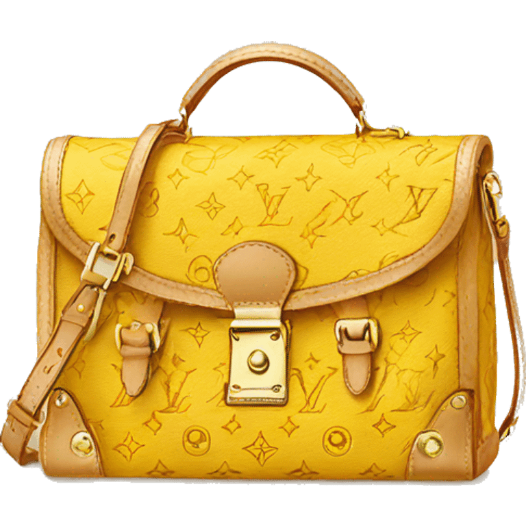 Louis Vuitton bag yellow emoji