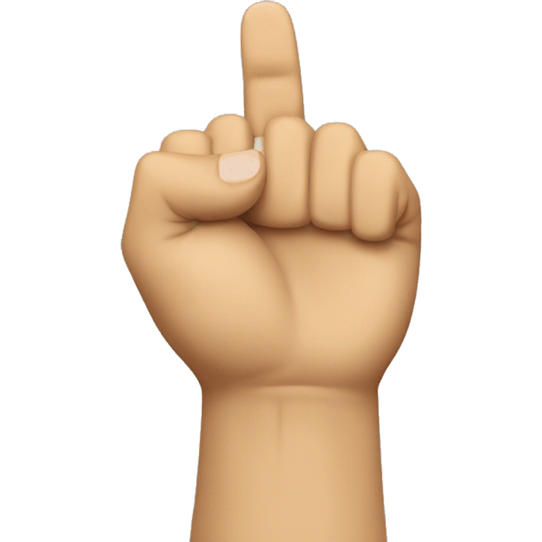 You will make a fist. But your thumb will be visible between your index and middle fingers. emoji