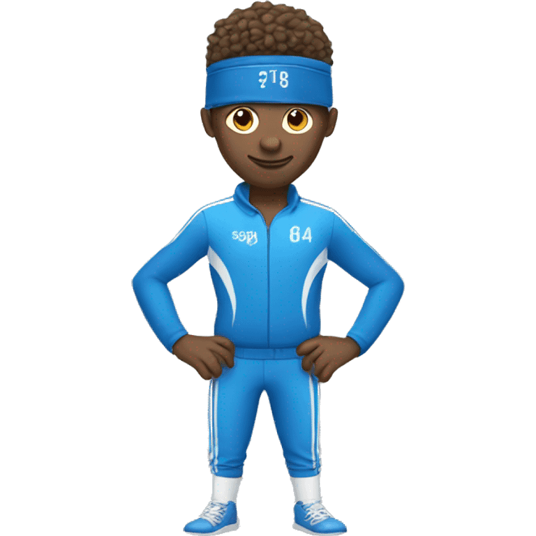 sport man in blue sport suit emoji