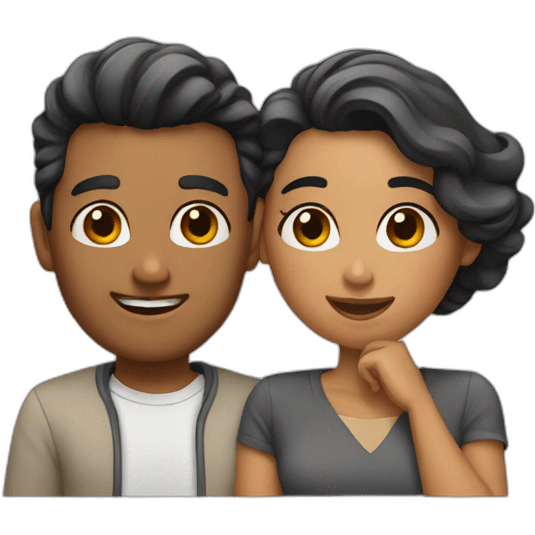 Couple making up emoji