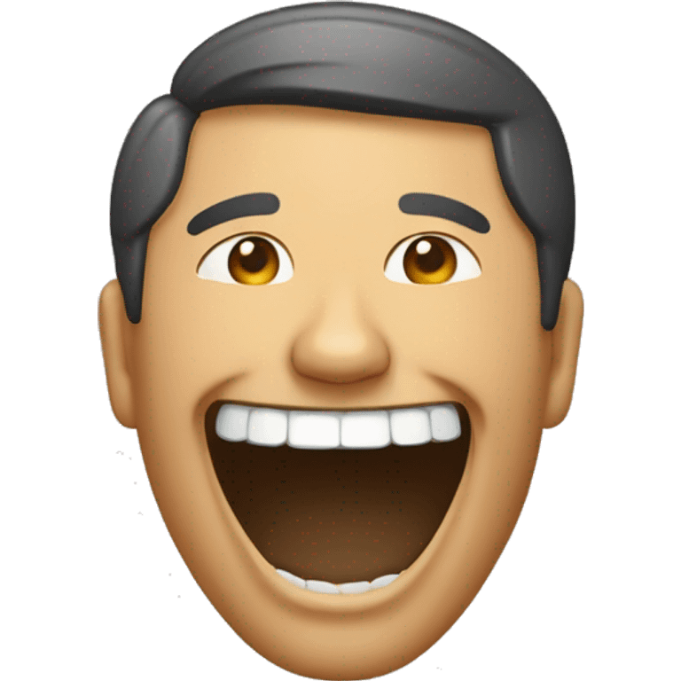 Un hombre chino con dientes muy grandes  emoji