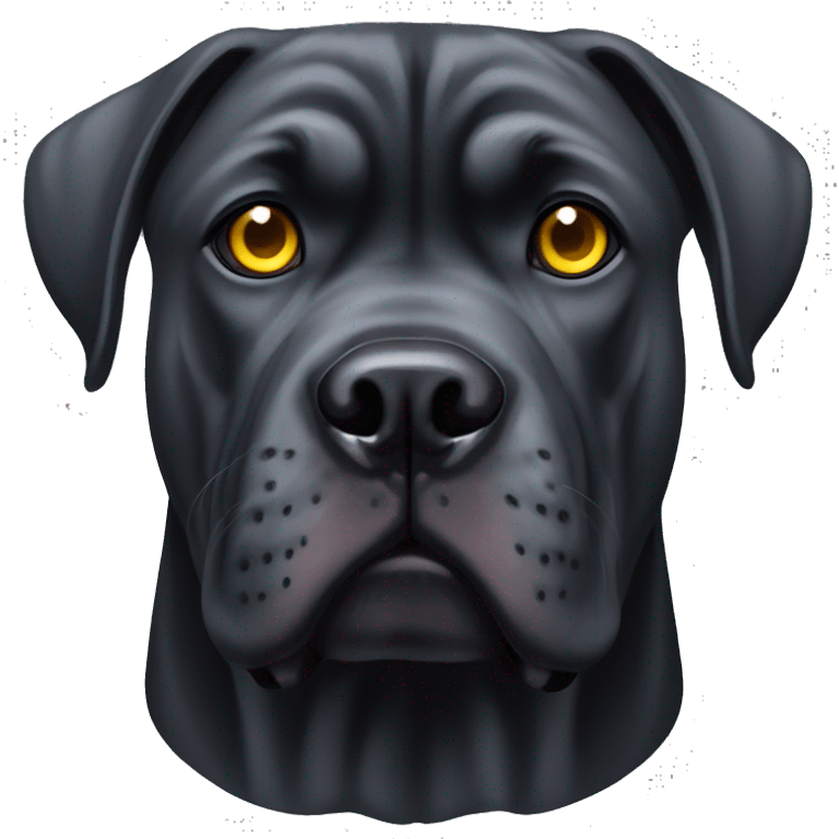 black cane corso with yellow eyes emoji