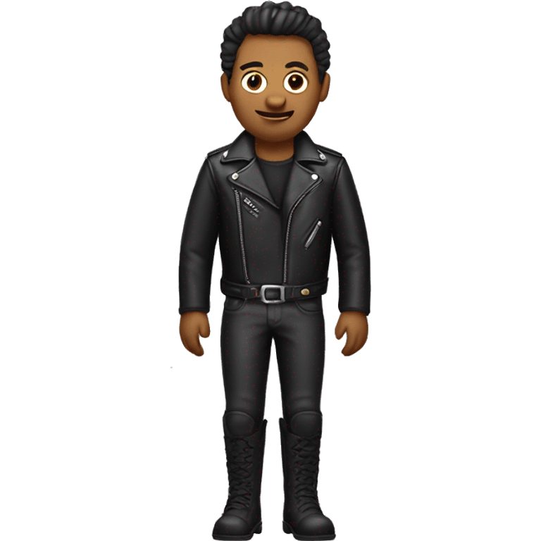 Biker in leather emoji