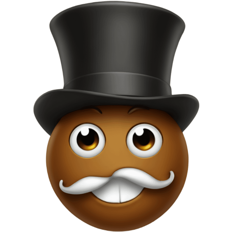 poop wearing a top hat emoji