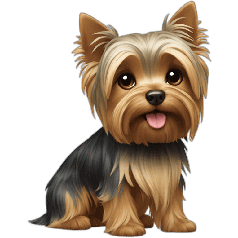 Yorkshire Terrier is drinking water emoji