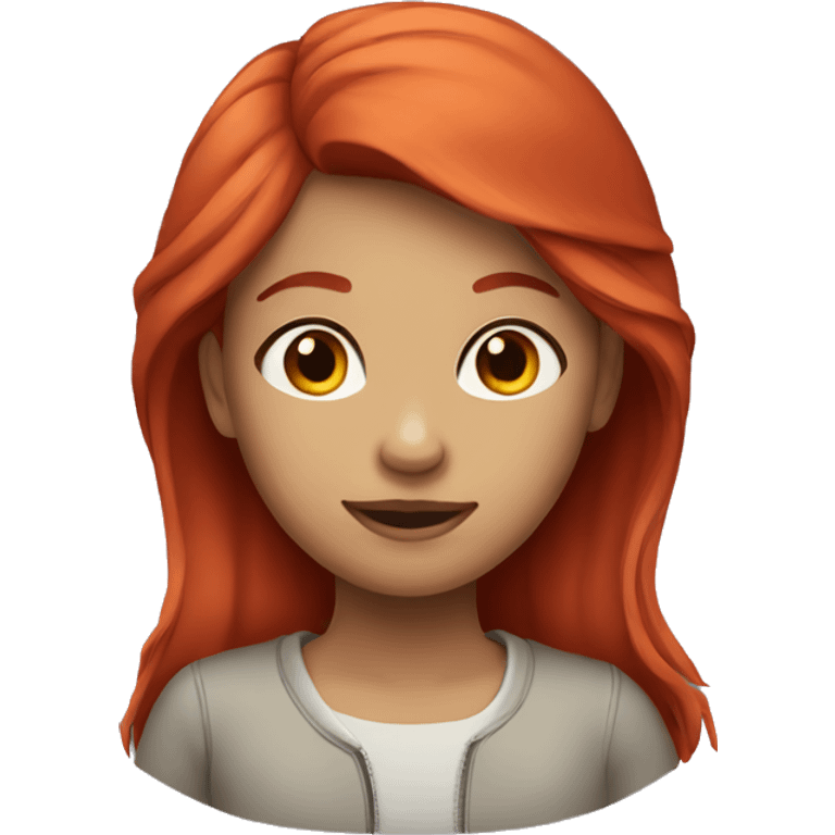 A girl with red hair emoji