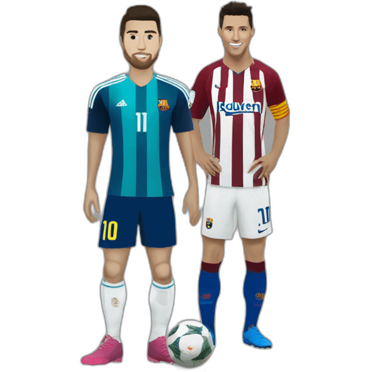 Ronaldo au pieds de messi emoji