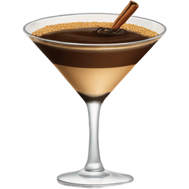 An expresso martini with a coffe seed on the top emoji