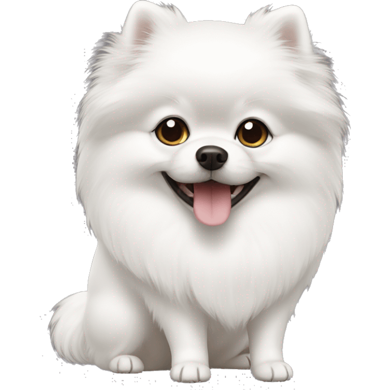 White Pomeranian emoji