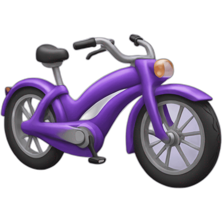 Purple bike emoji