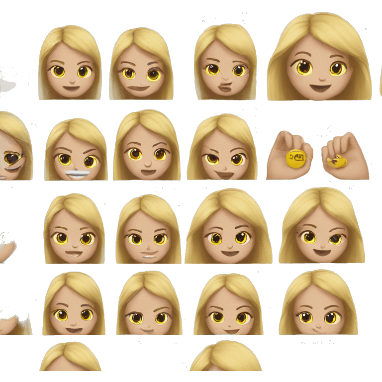 Blond girl build nails emoji