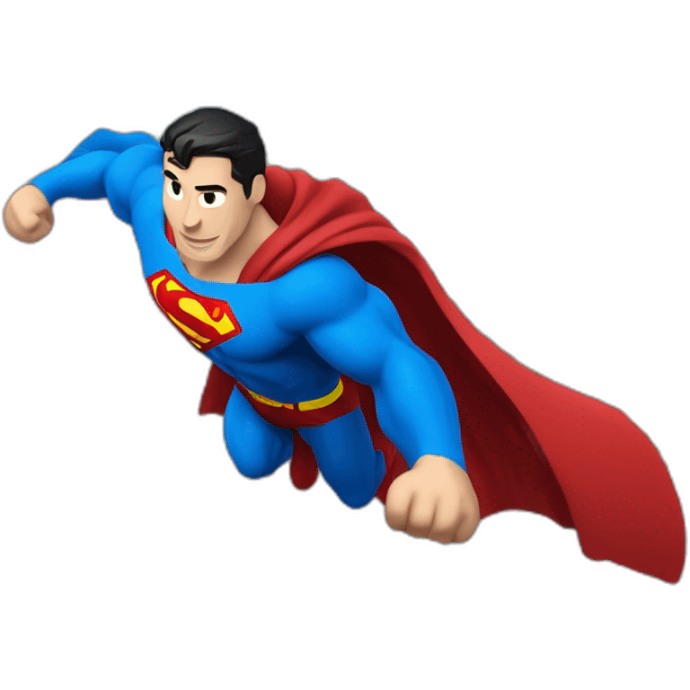 Superman flying fast over puebla city  emoji