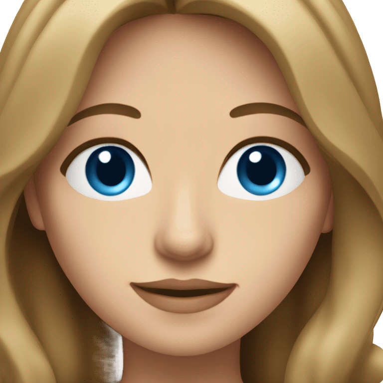 female blue eyed brown long hair psychologist emoji