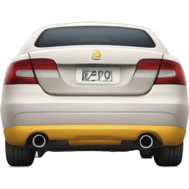 Back car with Exhaust pipe emoji